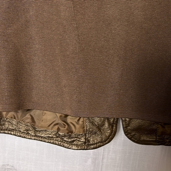 LEATHER  jacket,sweater jacket,multi media,like new!
3D floral,bronze shimmer, - Picture 9 of 13